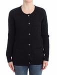 JOHN GALLIANO Cardigan Black Ribbed Wool Jumper Sweater Knit M/ US 8