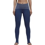 adidas Believe This High Rise Womens Long Yoga Tights Blue Gym Workout Fitness