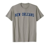 New Orleans LA Varsity Style NOLA Big Easy Throwback Blue T-Shirt