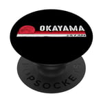 Okayama Japan Vintage Retro Design for Culture Fans PopSockets PopGrip Adhésif