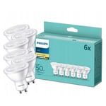 Lot de 6 ampoules led 4,7W GU10 2700K 345lm Philips