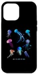 Coque pour iPhone 12 Pro Max Jellyfish Watercolor Sea Ocean Underwater Just go with Flow