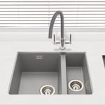 Cookology LUCCA/GR Lucca Granite Composite Kitchen Sink  - Grey