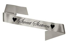 My Pretty Little Gifts Sweet Sixteen Sash - Silver