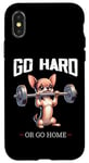 Coque pour iPhone X/XS Go Hard Or Go Home Chihuahua Musculation Fitness Gym