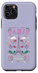 Coque pour iPhone 11 Pro Paris Tour Eiffel Floral French Retro Cute Y2K Graphic