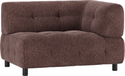 Louis Modulære sofa 1,5-sæder med arm højre, grov melange lyserød H73x90x122 cm