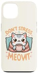 Coque pour iPhone 13 idee cadeau citation drôle relaxation design chat kawaii