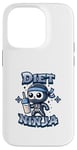 Coque pour iPhone 14 Pro Cute Diet Ninja Shake Protéiné Squelette Ninja