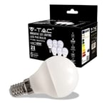 V-TAC Ampoule LED culot E14 4,5W (équivalent 40W) P45-470 Lumen - 4000K Blanc Neutre - Ouverture du faisceau lumineux 180° - Efficacité Maximale et Économie d'Énergie - (Lot de 6)