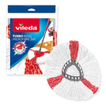 Vileda EasyWring and Clean Turbo 2-in-1 Microfibre Mop Refill Head, White/Red