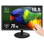 18.5 inch 1366x768 PC Touchscreen Monitor, 10-Point Multi Touch Screen Monitor with HDMI, VGA and Type B Ports, 75Hz, 16:9 Aspect Ratio, VESA Wall Mount, Secondary Monitor for POS Win RAS PI