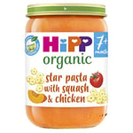 HiPP Organic Star pasta with Squash & Chicken Baby Food Jar 7+ Months (6 x190g)