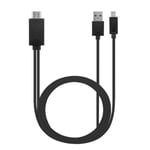 Micro USB till HDMI 1080P HD TV-kabeladapter för Android-telefoner Black