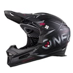 O'NEAL | Casque intégral de vélo | Descente en VTT | Aux Normes de sécurité EN1078, Ouvertures de Ventilation, Coque extérieure en ABS | Casque de VTT Fury SYNTHY | Adulte | Noir | Taille M