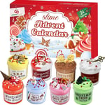 Xmas Countdown Calendar DIY Slime Advent Calendar 2024 Paper Xmas Gifts for Kids