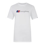 Berghaus Women's Boyfriend Big Classic Logo Short Sleeve Tee T-Shirt, White, 8