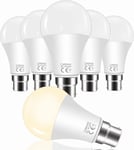 Lot De 6 Ampoule Led À Baïonnette B22 A60, 12w (Équivalent Ampoule Incandescente De 100w), Blanc Neutre 4000k, 1200lm, Ac 175v-265v, Non-Dimmable, Pour Léclairage Domestique