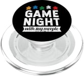 Game Night With My Meeple Funny Gift Board Game Player PopSockets PopGrip for MagSafe