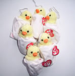 TY BASKET BEANIES EASTER EGGBERT  "HAPPY SPRING" x 6 (half a dozen) NEW