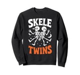 Skeleton Twins Halloween Party Costume Matching Outfit Sweatshirt