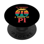 My Password Is The Last Digits Of Pi Rétro Math Student PopSockets PopGrip Adhésif