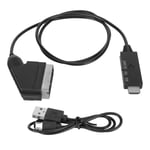 HDMI till Scart-kabel, stöd för PAL NTSC HD till Scart-omvandlarkabel för TV VHS VCR DVD