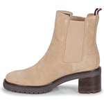 Tommy Hilfiger Women's Outdoor Chelsea MID Heel Boot 619, Beige (Khaki Dream), 6 UK