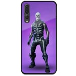 Huawei P20 Pro Svart Mobilskal Med Glas Fortnite Skull Trooper