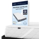 UNIENTO 90 x 200 - protège-Matelas imperméable 180x200 / 140x200cm / 160x200 / 100x200 / 60x120 / 70x140, protège-Matelas Lavable, Respirant (l'emballage Peut Varier) Blanc.