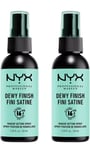 2 PACK - NYX Professional Makeup Setting Spray Vegan Formula, Dewy Finish, 60 ml