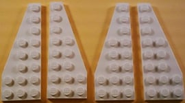LEGO Bricks – Plates Wings (Pack of 4, 8 x 3 Pivotes), White