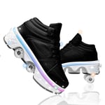 JYHGX Enfants Outdoor Baskets Adultes Patins à roulettes Ajustables 2 en 1 Déformation Chaussures avec 7 Lumières LED De Couleur pour Le Fête Danse Cadeaux De Anniversaire