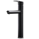 Liquida W16BL Single Lever 360 Degree Swivel Spout Black Kitchen Tap