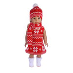 Dolls Clothes Skirt&Hat&Scarf Three-piece Suit For 18 inch Our Generation American Girl Doll (B)