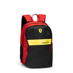 FERRARI KIDS - Sac à dos scolaire moyen et élémentaire avec 2 grands espaces centraux à fermeture éclair et bretelles réglables, compartiment frontal à fermeture éclair et poches latérales - 32 x 43 x 23 cm, rouge, Taglia unica, Décontracté