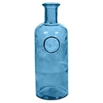 URBNLIVING Large Tall Recycled Coloured Glass Vase Flowers Centre Piece Home Decor (33cm, Blue)