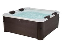 Spa semi-rigide 6 places marron avec accessoires - 120 jets - L160  x l160 x H65 cm - MAKEMO de Mspa