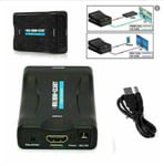 HDMI to SCART Converter Video Audio HD TV Adapter 1080P for DVD SKY + USB Cable