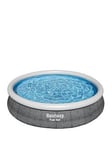 Bestway 12Ft Rattan Fast Set Pool With Filter Pump