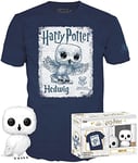 Funko Pop! & Tee: Harry Potter - Hedwig - Large - (L) - T-Shirt - Vêtements avec Une Figurine en Vinyle à Collectionner - Idée de Cadeau - Jouets et Top à Manches Courtes pour Les Adultes Les Hommes