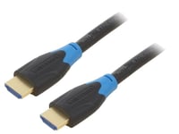 Cable HDMI 2.0 prise male des deux cotes UHD 4K 3D 0.5m - Noir