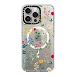 CASETiFY Clear Case for iPhone 15 Pro Max [Not Yellowing / 6.6ft Drop Protection/Compatible with Magsafe] - Spring Botanicals 2 - Clear