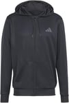 adidas Sweat à Capuche zippé saisonnier pour Homme, Taille S, Noir, Noir, S