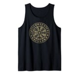 Vegvisir Viking Compass Runes Nordic Celtic Protection Tank Top