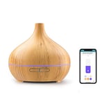 Meross Diffuseur d'Arôme d'Huiles Essentielles Connecté WiFi Compatible avec HomeKit, Alexa et Google Home, Ultrasonique sans BPA avec RGB LED Lumière, Commande Vocale et Contrôle à Distance