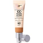 IT Cosmetics CC+ and Nude Glow Lightweight Foundation and Glow Serum with SPF40 32ml (Various Shades) - Tan