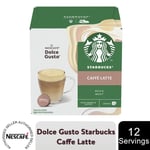 Nescafe Dolce Gusto Starbucks Coffee Pods Caps Box of 12 Caffe Latte