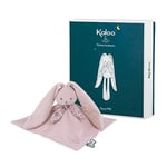 Kaloo - Lapinoo - Pink Bunny Comforter - Baby Plush - Square: 30 x 30 cm - Bi-Material Ultra-Soft Viscose and Corduroy - Gift Box - 0 Months +, K218002