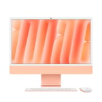 iMac 24-tommer Apple M4 med 8‑kjerners CPU, 8‑kjerners GPU / 16 GB / 256 GB SSD / Gigabit Ethernet / Magic Mouse / Magic Keyboard / Oransje